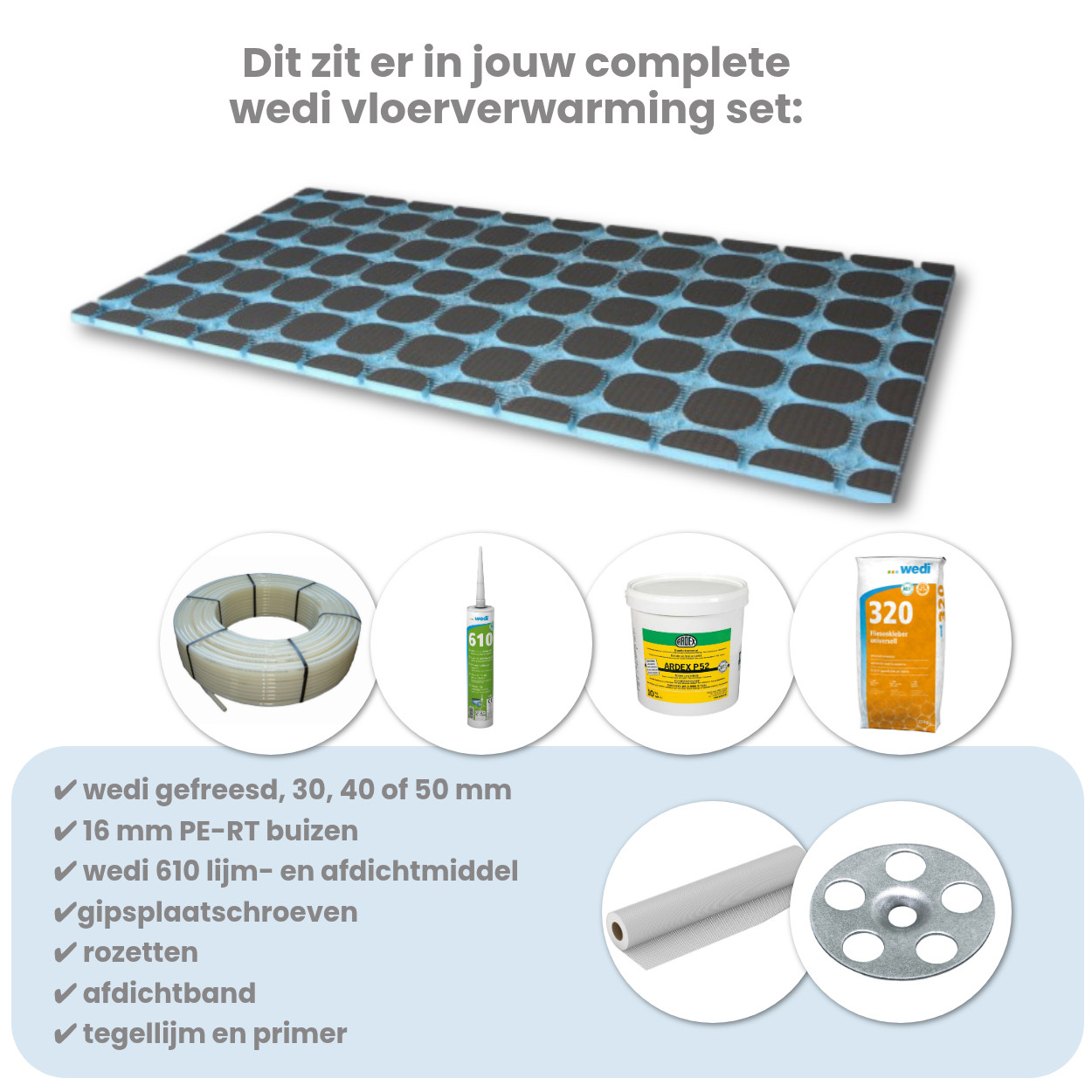 wedi Vloerverwarming Compleet Pakket voor Badkamer